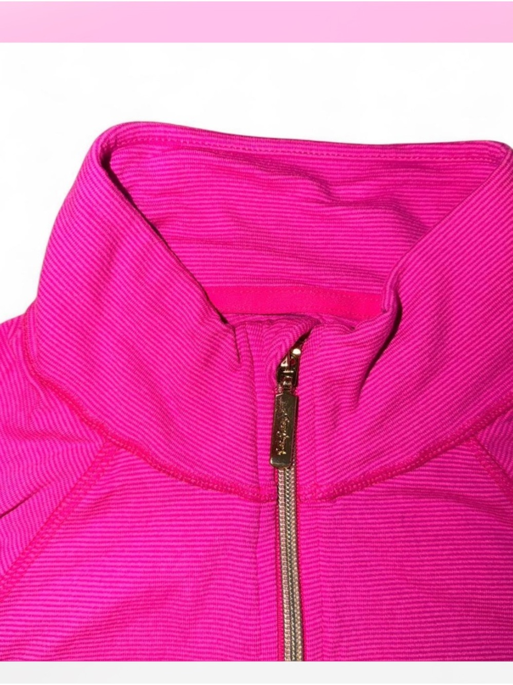 Lily Pulitzer Women’s Hot Pink Full-Zip Athletic Jacket - Picture 4 of 5